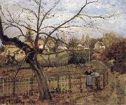 Camille Pissarro The Fence La barriere oil painting artist
